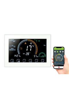 Eazyliv Eazyliv Tuya WiFi Smart 4.8 Inch Large Colorful Touch Screen Air Conditioner Thermostat Temperature Controller Fan Coil Unit Works Amazon Alexa Echo Google Home 2 Pipe (White)  - Image 2