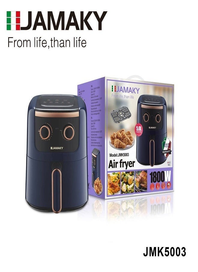 JAMAKY Italy - Jamaky Air Fryer JMK5003 - 1800W - Image 1
