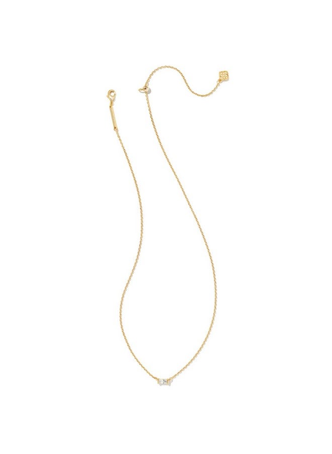 Kendra Scott Kendra Scott Juliette 14k Gold-Plated Brass Necklace in White Crystal, Fashion Jewelry For Women  - Image 1