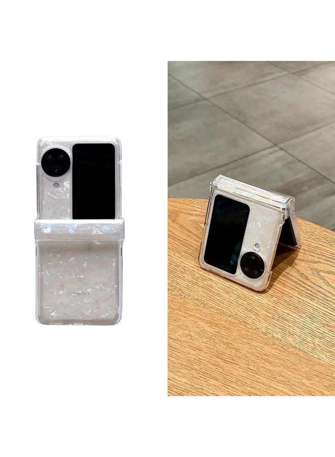 S-TOP Case For OPPO Find N3 Flip Three-piece Set Pearlescent Shell Texture Phone Case - Image 3