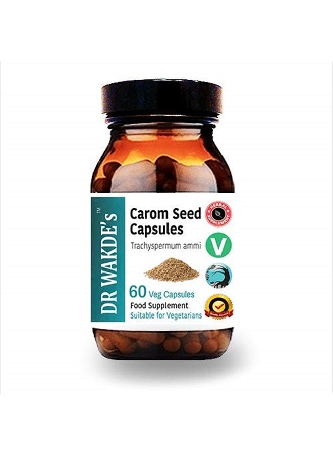 London DR WAKDE'S Carom Seed Capsules (Celery Seed, Ajwain, 60 Veg Caps, Plant-Based Supplement, Ayurvedic Herb, All Natural, Vegan) - Image 1