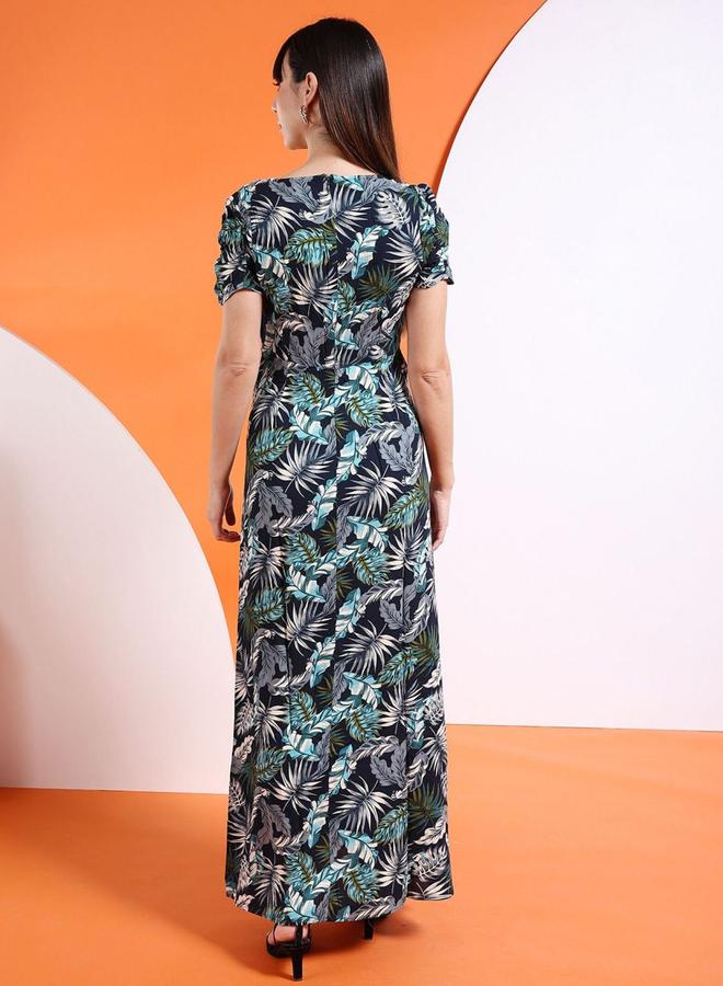 Freehand Women Multi Tropical Print Maxi Dress - Image 5