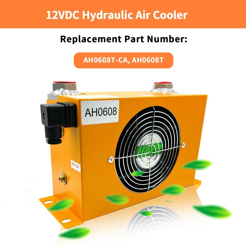 CHAOHAI AH0608T-CA 12VDC Hydraulic Air Cooler Fan 60L/Min Low Noise and Power Usage Compatible with 1-2 Ton Mini Excavators, Fit for Agrotk Q12, H12, QH12, H15, Etc # AH0608T - Image 2