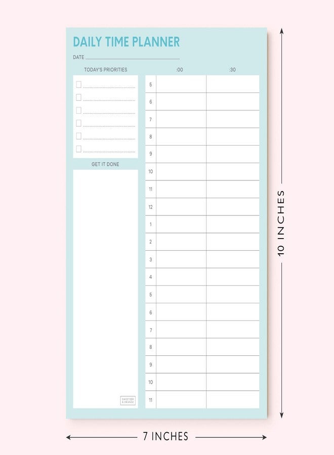 Sweetzer & Orange Time Block Planner. Undated Organizer To Do List Notepad. 7x10” Day Scheduler Productivity Task Pad. Checklist Diary, Work Journal, Appointment Pad, Daily To Do List Daybook - Image 2