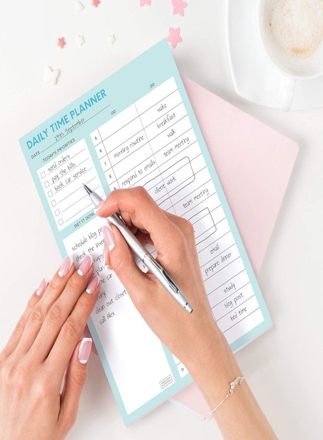 Sweetzer & Orange Time Block Planner. Undated Organizer To Do List Notepad. 7x10” Day Scheduler Productivity Task Pad. Checklist Diary, Work Journal, Appointment Pad, Daily To Do List Daybook - Image 4