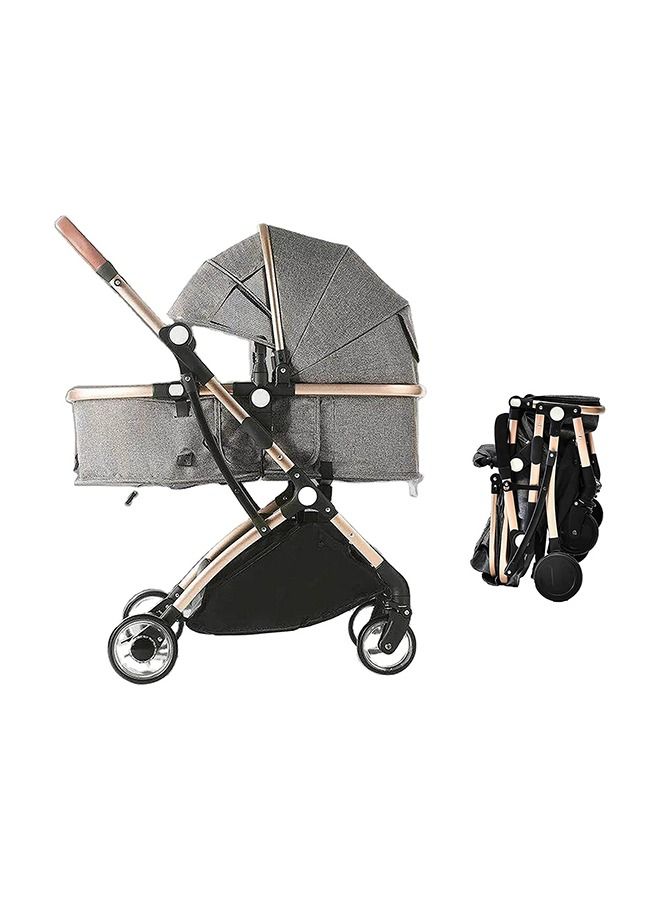 جي تي-ويل عربة أطفال محمولة بتصميم خاص للسفر ، عربة أطفال حديثي الولادة ، TR20 (رمادي) - Image 1