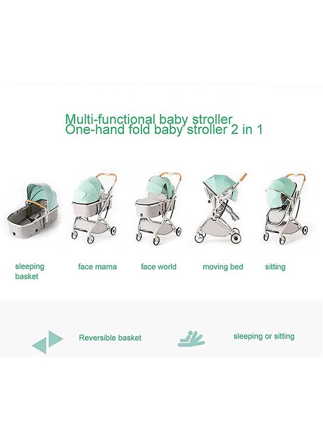 جي تي-ويل عربة أطفال محمولة بتصميم خاص للسفر ، عربة أطفال حديثي الولادة ، TR20 (رمادي) - Image 4