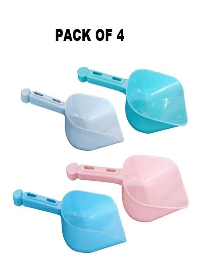 c s m CSM Multipurpose Plastic Scoop | Plastic Scoops for Grain, Flour, Sugar (Pack of 4) - Image 3