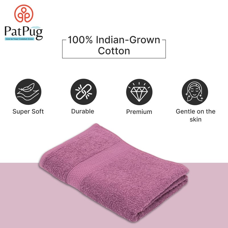PatPug 100% Indian Ultra Soft Cotton 380 GSM Highly Absorbent, Fade Resistant Large Bath Towel (Wine Red) - Image 5
