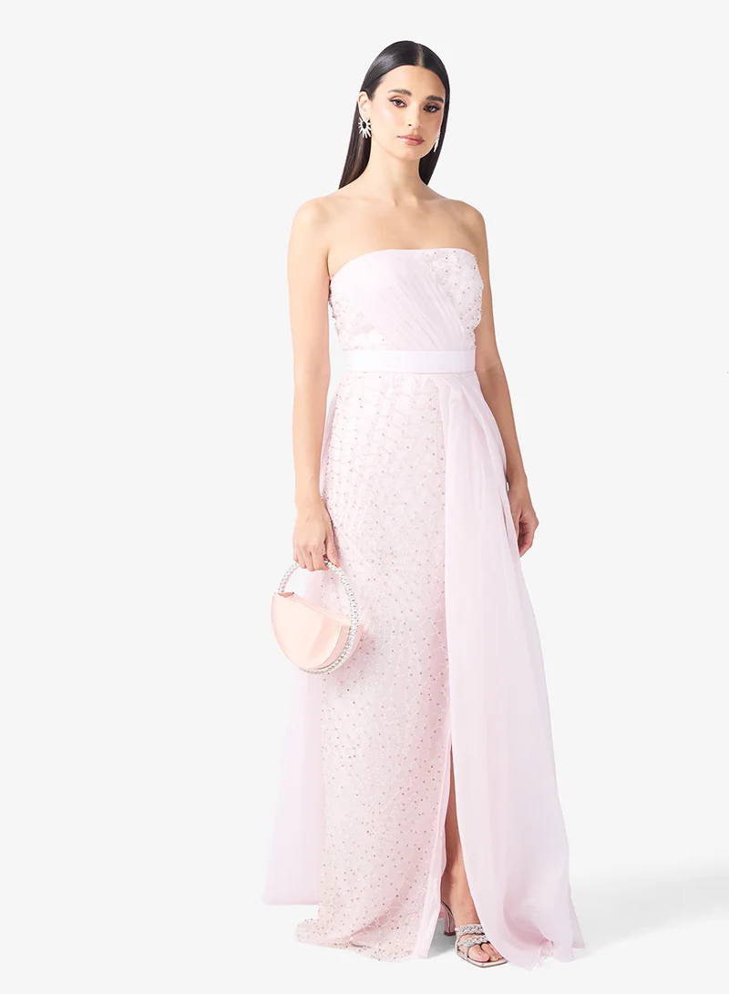 Namshi x  Off Shoulder Bead Embellished A Line Gown for Women | Best Price UAE