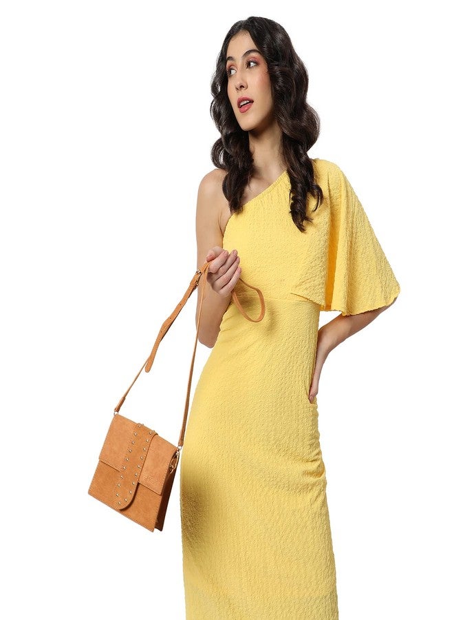 Haute Sauce Textured sling bag with flap (HSSB1205) - Image 3