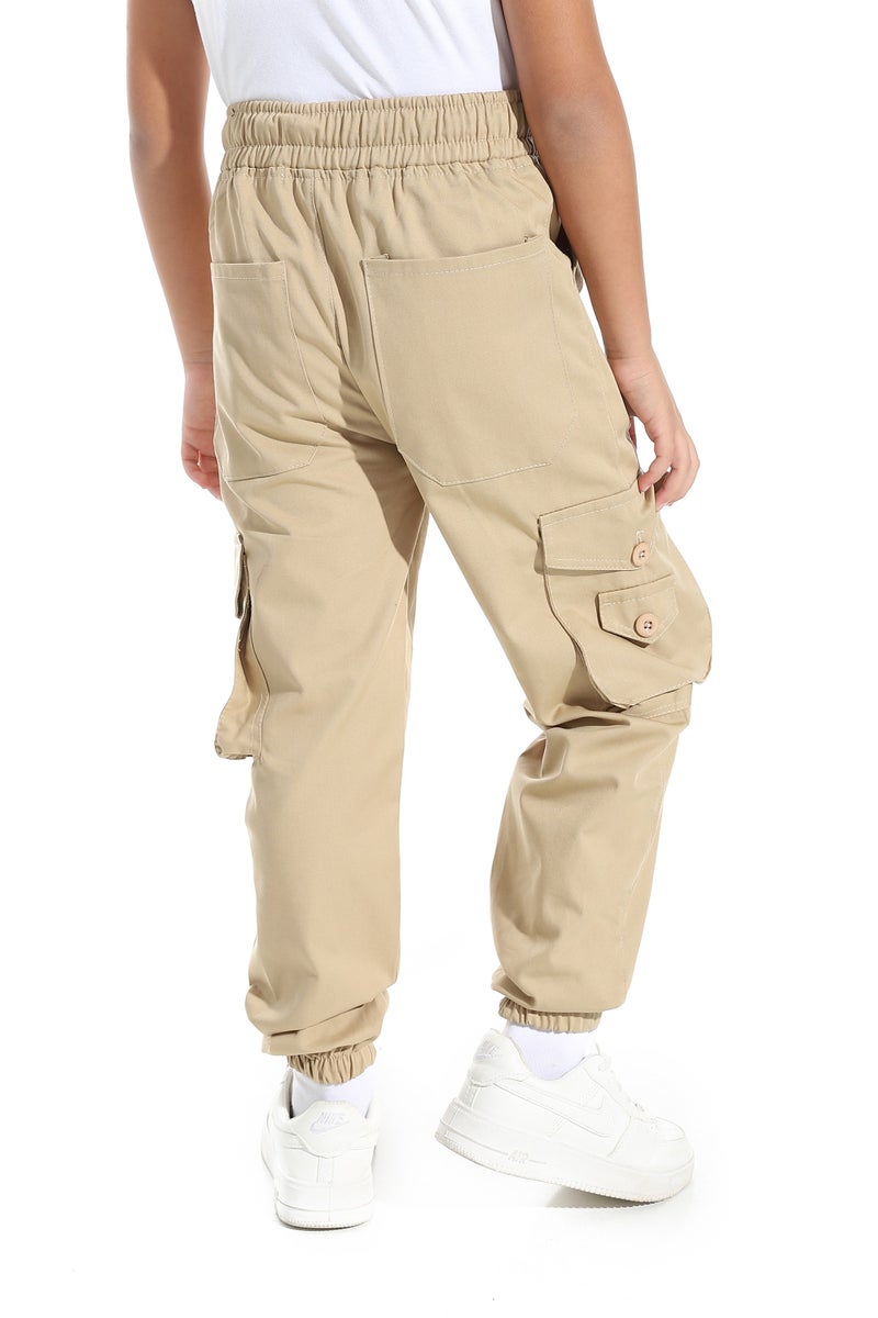 Caesar Boys' harem pants with pockets and side buttons - Image 2