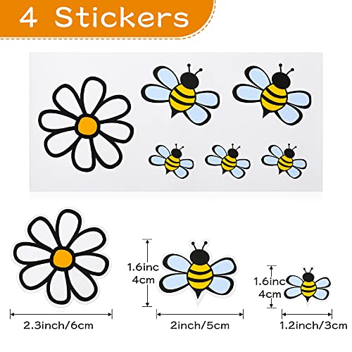 Zonon 4 Pieces Honey Bee Centerpieces Honeycomb Decorations Yellow Bee Honeycomb Table Centerpieces with Sunflower Stickers for Bee Day Gender Reveal Birthday Party Decoration - Image 3