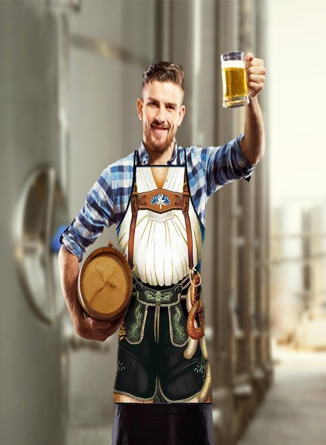 Bilipala Lederhosen Apron Funny Apron Oktoberfest Bavarian Kitchen Cooking Apron for Man - Image 5