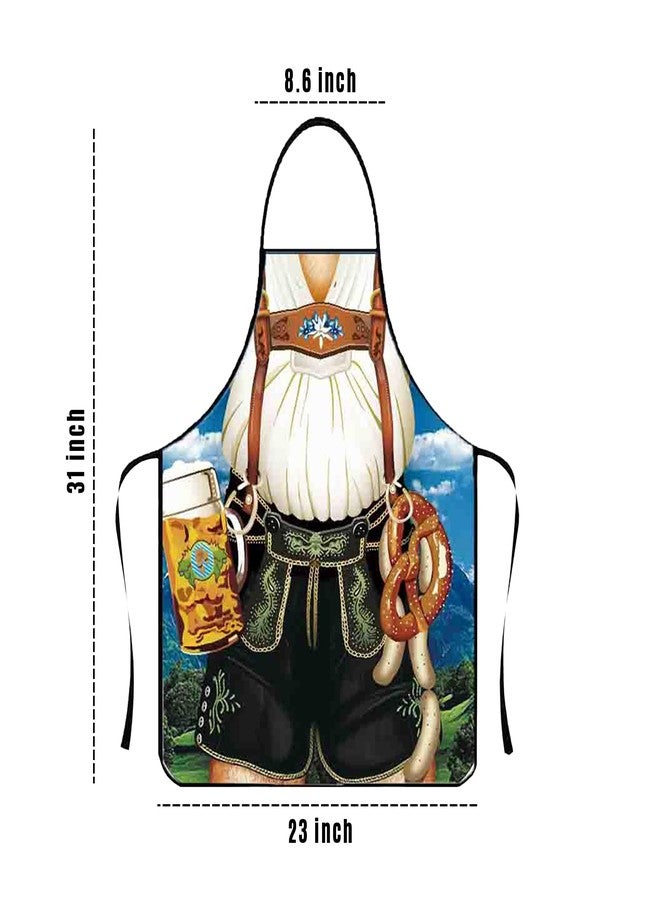 Bilipala Lederhosen Apron Funny Apron Oktoberfest Bavarian Kitchen Cooking Apron for Man - Image 2