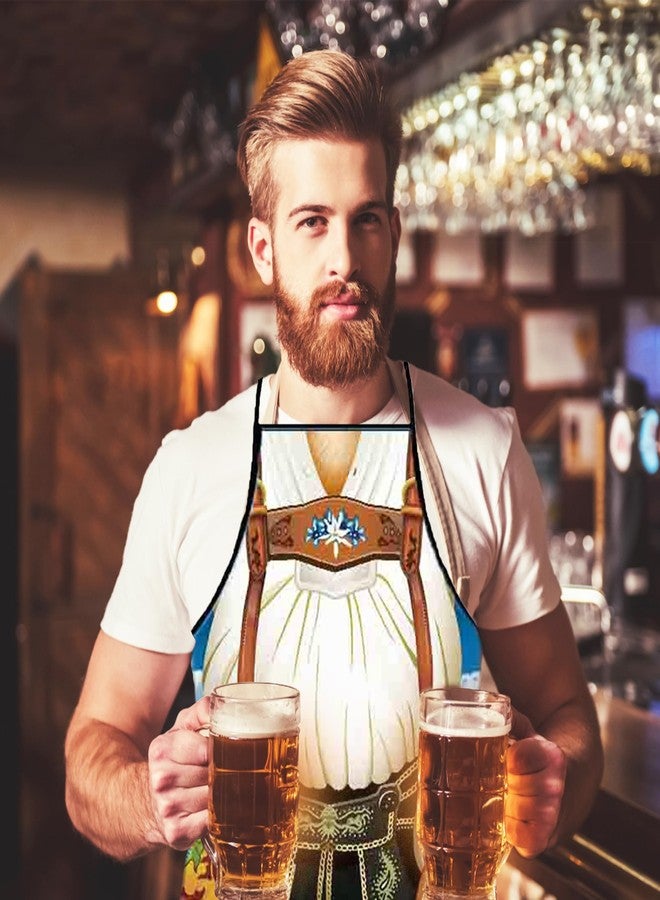 Bilipala Lederhosen Apron Funny Apron Oktoberfest Bavarian Kitchen Cooking Apron for Man - Image 4