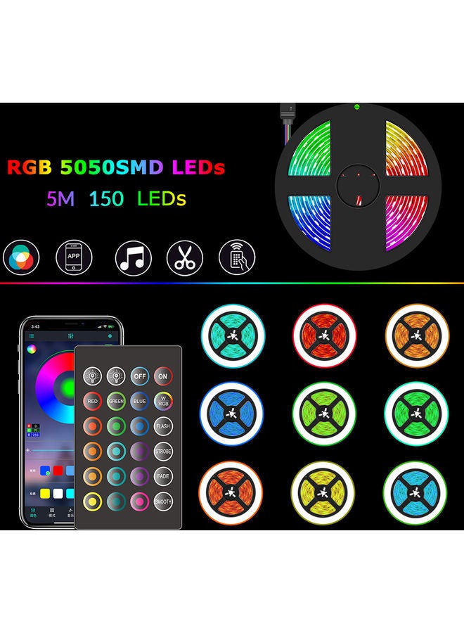 NIBEMINENT Smart LED RGB Strip Lights Multicolour 5meter - Image 2