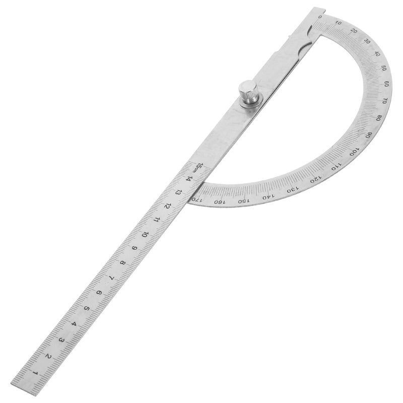 Protractor with Swing Arm Metal Angle Finder Ruler 180-degree Semi-Circle 150mm Diameter Woodworking Measuring Tool for Carpenters and Engineers - Image 1