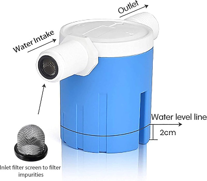 IMXMI 3/4" Automatic Water Level Control Valve Inside Type,Side Inner Water Automatic Float Valve Water Level Control Valve Uesd for Water Tank, Solar Energy, Auto Pot, Aquarium - Image 5