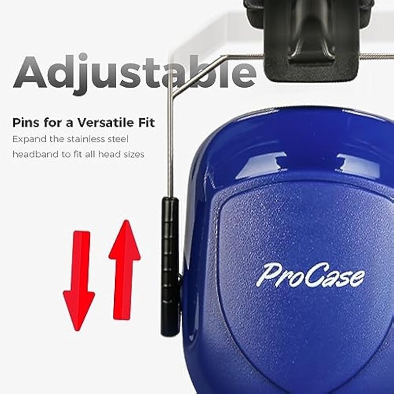 Noise Reduction Ear Muffs, NRR 28dB Hearing Protection Headphones Headset, Professional Noise Cancelling Ear Defenders for Construction Work Sports Events Studying Woodworking - Image 2