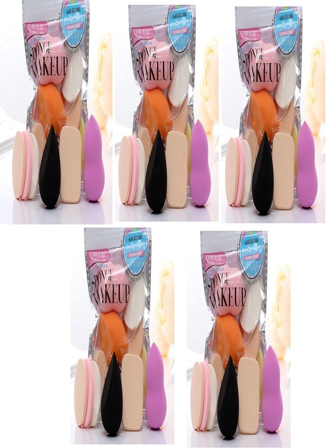 AR Spong Set, Makeup Cotton Pad Applicator Foundation Makeup Blender Sponge Puff (Pack of 5) - Image 1