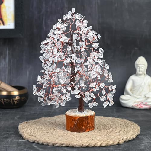 HindCraft Clear Quartz Feng Shui Tree | Healing & Positive Energy Crystal Tree for Home & Office | Artificial Plant for Decoration | Unique Gift for Men & Women – Birthday & Marriage Gifts - Image 5