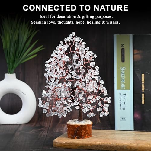 HindCraft Clear Quartz Feng Shui Tree | Healing & Positive Energy Crystal Tree for Home & Office | Artificial Plant for Decoration | Unique Gift for Men & Women – Birthday & Marriage Gifts - Image 2