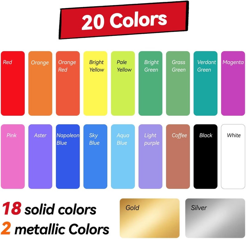Coogert 20 Colors Jumbo Poster Markers, 15MM Thick Permanent Acrylic Graffiti Markers, Wide Tip Paint Marker for Canvas, Posters Board, Fabric, Window, Wood, Teachers,Banner painting supplies - Image 4
