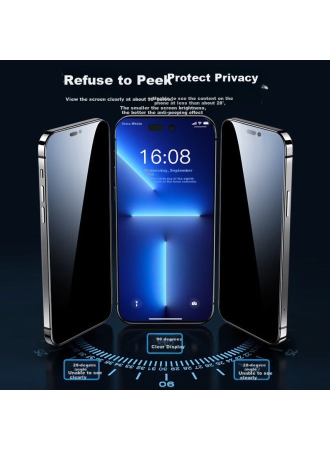 Koolife Privacy Screen Protector For Iphone 14 Pro Max, Full Coverage Tempered Glass Anti-spy Anti-peeping Anti-shatter Anti-fingerprint Screen Protector For Iphone 14 Pro Max - Image 1