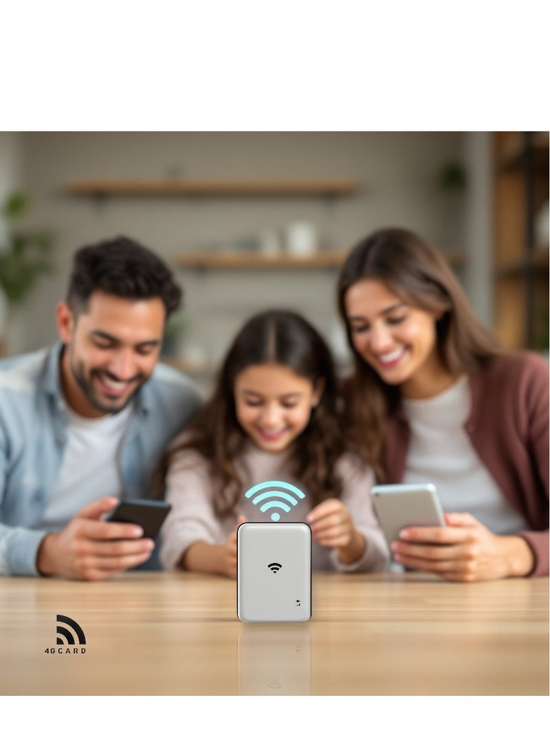 4GCARD1624 Portable Wi-Fi Router / 4100mAh / 10 Connected Devices / Travel /4G / LTE Home & Outdoor Portable Router for Office and Home Black color image 14