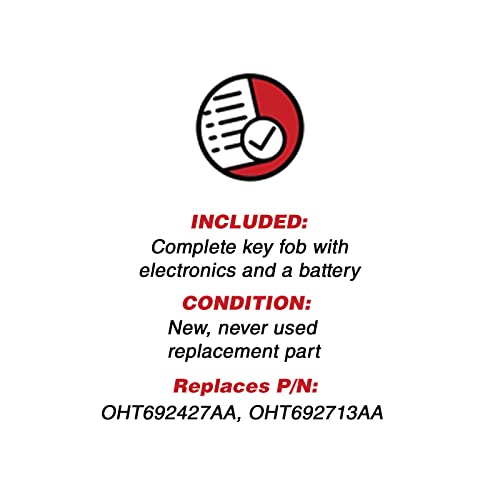 KeylessOption 2X Keyless Entry Remote Key Fob for Chrysler Sebring (OHT692427AA, OHT692713AA) - Image 3