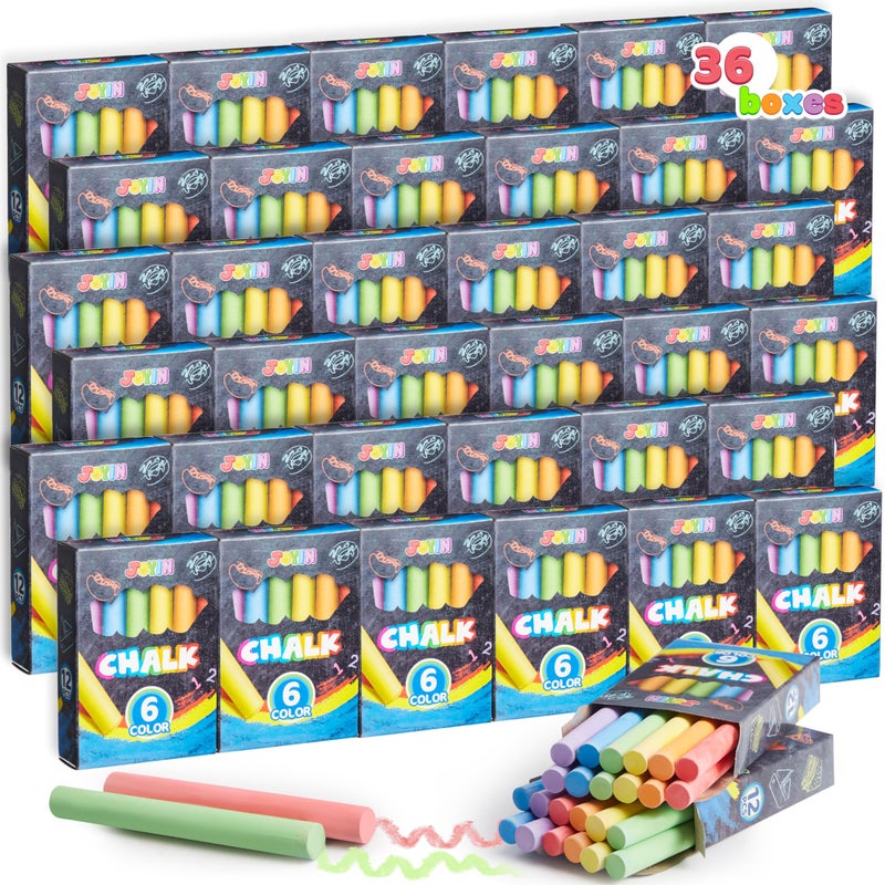 JOYIN 432 Counts Mini Chalk Set for Kids, Non-Toxic Mini Chalk for Boys Girls 3+, School Supplies for Teachers, Goody Bag Fillers, Classroom Prizes Gifts (36 Boxes) - Image 1