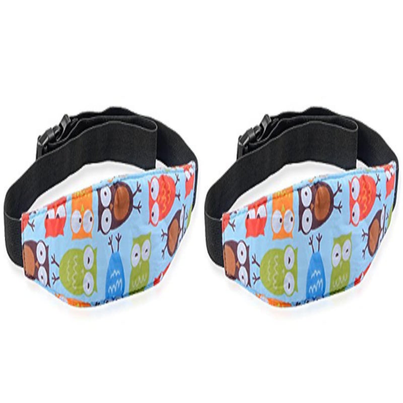 دعم رأس الطفل لمقعد السيارة 2PCS حزام دعم رأس مقعد السيارة وسادة دعم حزام رأس دعم مقعد دعم رأس للأطفال الرضع والأطفال الصغار