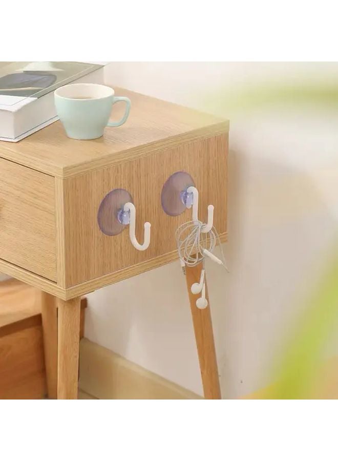 20pcs Strong Suction Cup Hooks For Glass Wall Window Mounted Transparent Mushroom Head - Image 4