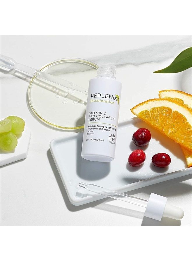 Replenix Vitamin C Pro Collagen Serum - Medical Grade Brightening Treatment with Antioxidants for Dark Spots, Reduces Fine Lines and Wrinkles, 1 oz. - Image 3