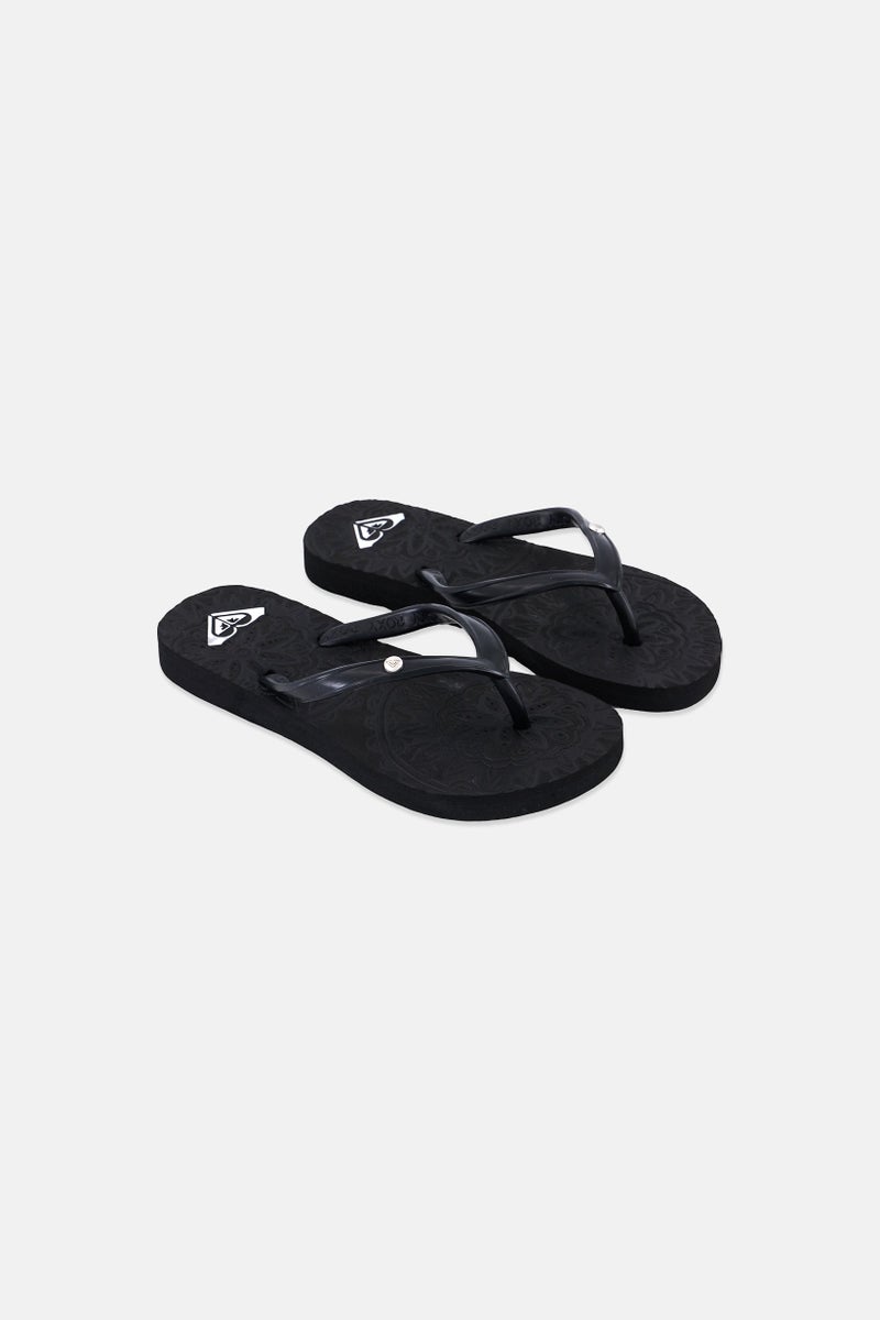 Roxy Kids Girl Slip On Slippers, Black  - Image 1