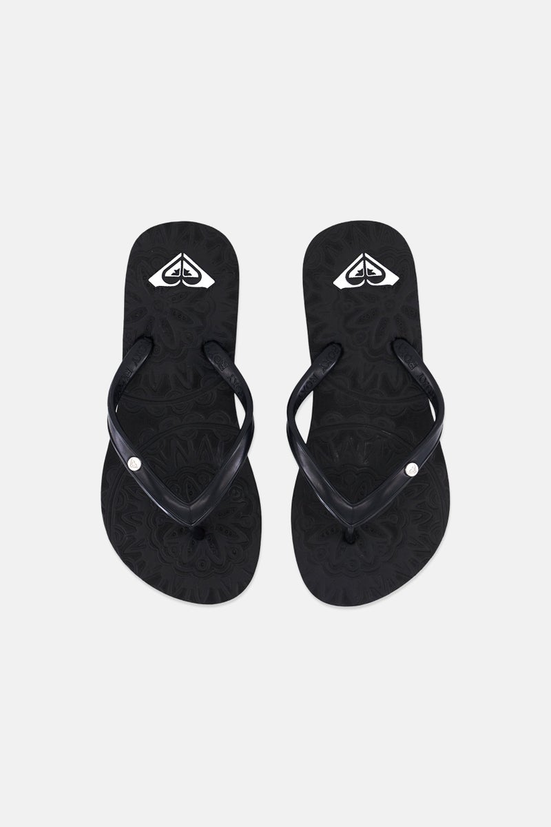 Roxy Kids Girl Slip On Slippers, Black  - Image 3