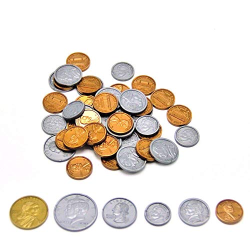 hand2mind Fake Money Coin Kit, Detailed Fake Coins, Prop Money, Toy Money, Play Money for Kids, Realistic Money, Pretend Money for Kids Learning, Play Money Set, Plastic Coins (Set of 500 Coins) - Image 2