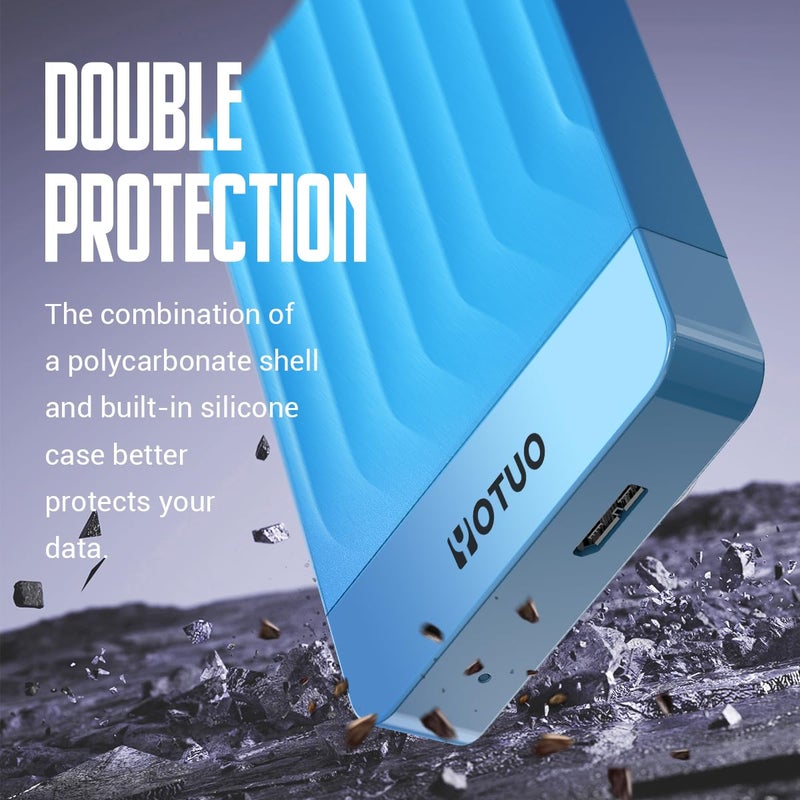 YOTUO Portable External Hard Drive Storage Expansion Mobile HDD USB 3.0 for PC, Mac, Desktop, Laptop, PS4, PS5, Xbox One X/S, Xbox 360, Xbox Series X/S, Office & Game (Blue, 500GB) - Image 5