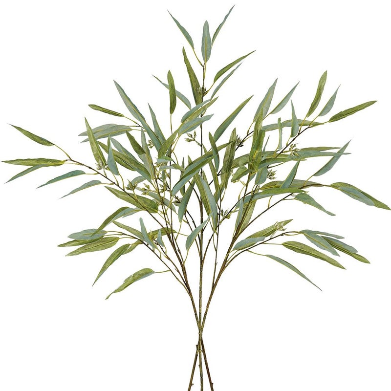 Melorca&Guilla Artificial Plants,3PCS 39" Green Fake Eucalyptus Stems,Faux Branches for Vase,Greenery Stems Artificial Branches for Shop Garden Office Home DÃ©cor (3, Green Eucalyptus) - Image 1