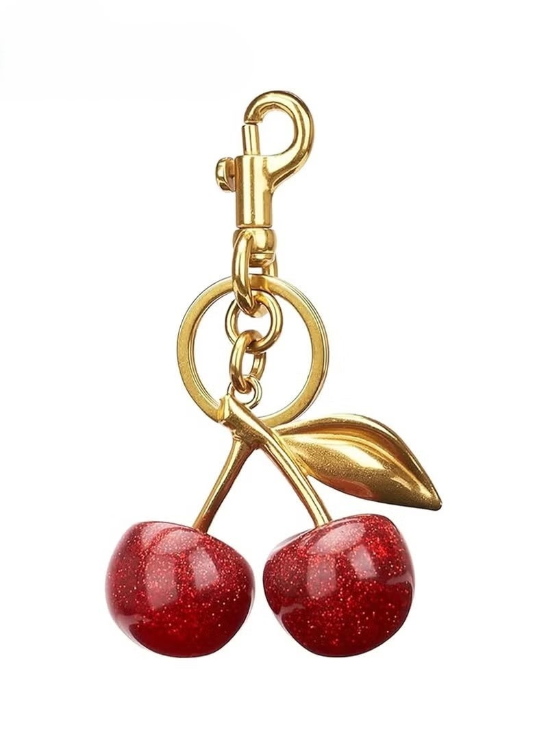 Cherry Bag Charm Purse Charms Keychain- Car Cherry Accessories Bag Accessory keychians Gifts for Women Purses Bags Handbags Wallets Backpacks - Image 2