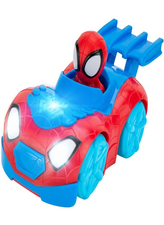 MARVEL - Marvel Spidey and HIS Amazing Friends Flash ‘N’ Dash Web Crawler - Motorized Web Crawler Vehicle with Lights and Sounds - Toys Featuring Your Friendly Neighborhood Spideys - Image 1
