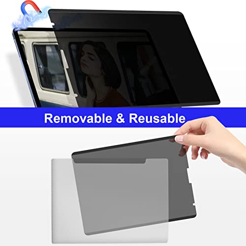Mamol Magnetic Privacy Screen Protector for iPad Pro 11" 4th 3rd 2nd 1st Generation 2022 2021 2020 2018/ iPad Air 5/ Air 4 10.9" (2022/2020), Removable&Reusable Anti-Spy Anti-Glare Privacy Filter, Bubble Free - Image 4