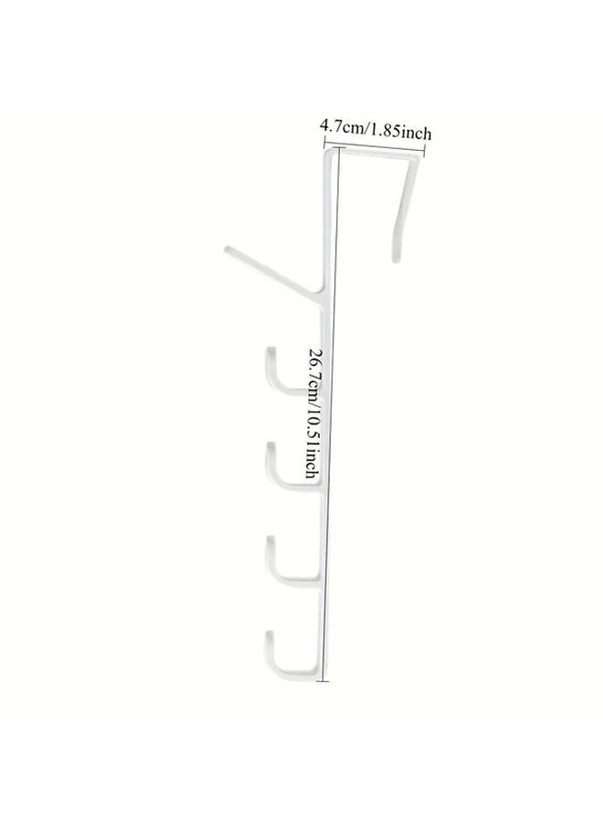 White Over The Door Hooks 2pcs No Drill Suction Cup Hanger For Closet Bathroom - Image 4