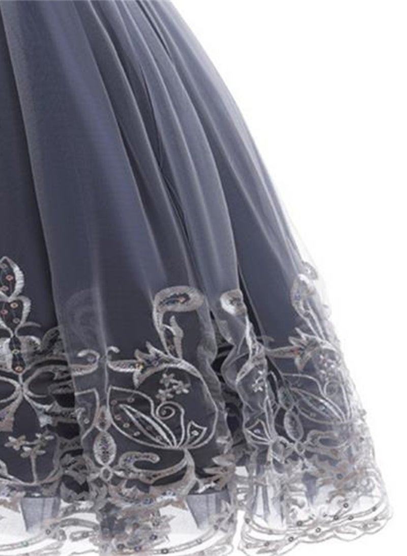 Girls Dress Sleeveless Mesh Performance Host Princess Dress Costumes - Image 3