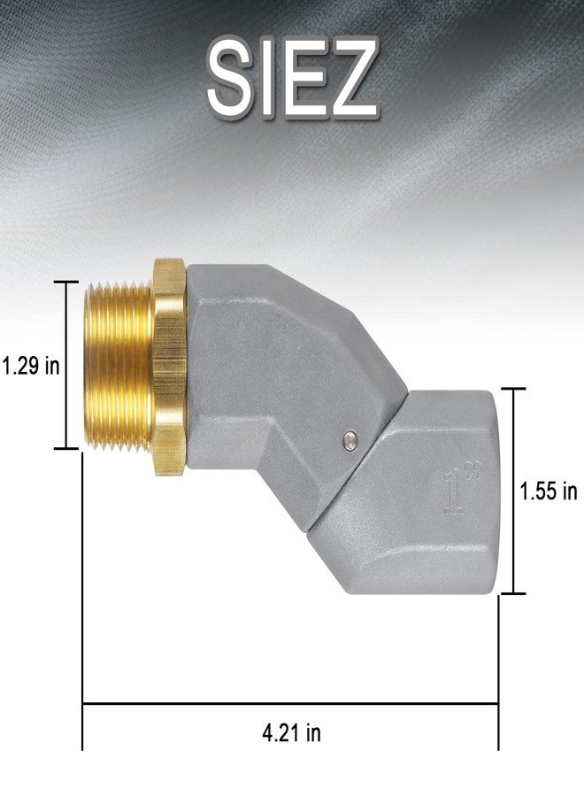 HLOGREE (1" NPT, 2PCS) Fuel Hose Swivel 360 Rotating Connector for Fuel Transfer Pump Fuel Nozzle Multi Plane Fuel Plane Swivel,Fuel Pump Tank Hose Swivel for Transfer Diesel Gasoline Kerosene - Image 5