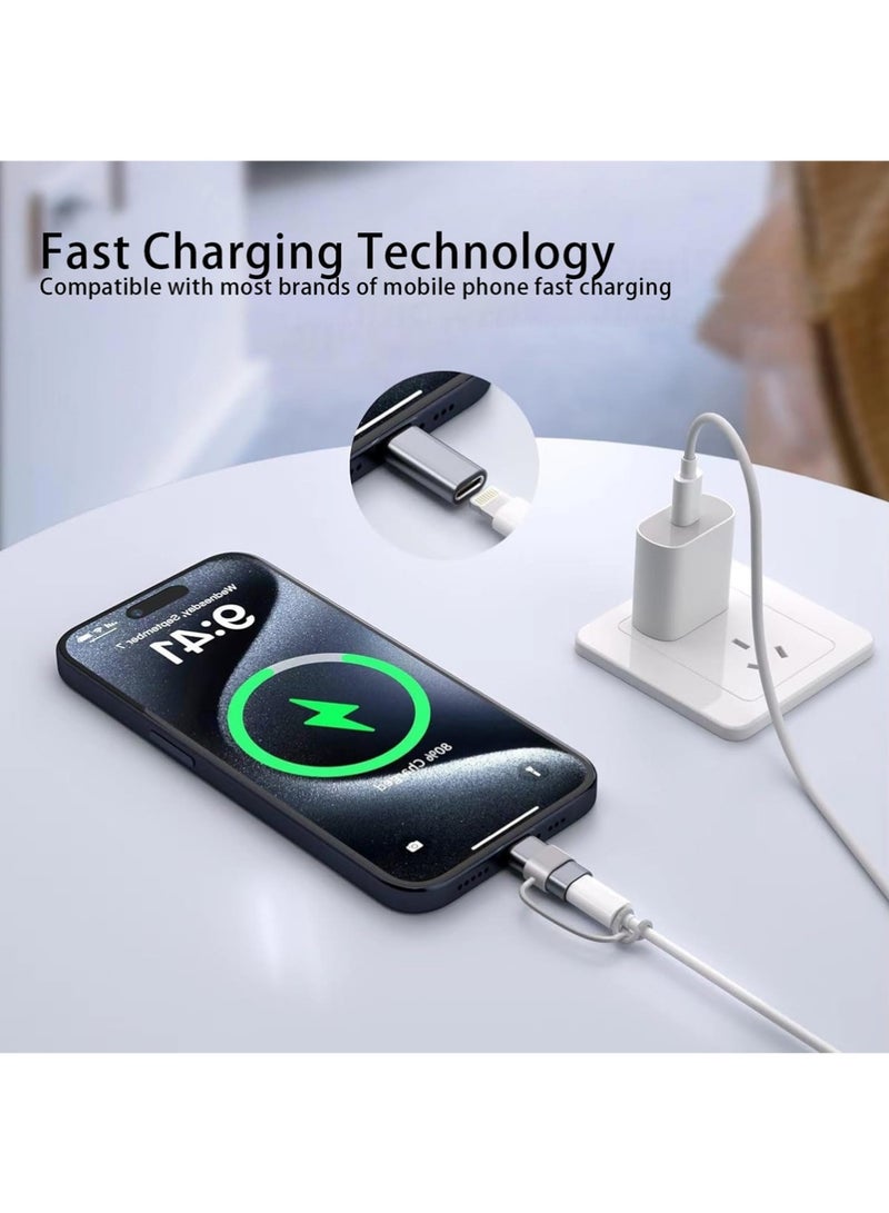 X-level 2Pcs Compatible for USB C to Lightning Audio Adapter, USB C to Lightning Headphone Converter with Indicator Light, Lightning to USB C Adapter for iPhone 15 Series, MacBook and More USB-C Devices-B USB OTG Adapters - Image 3