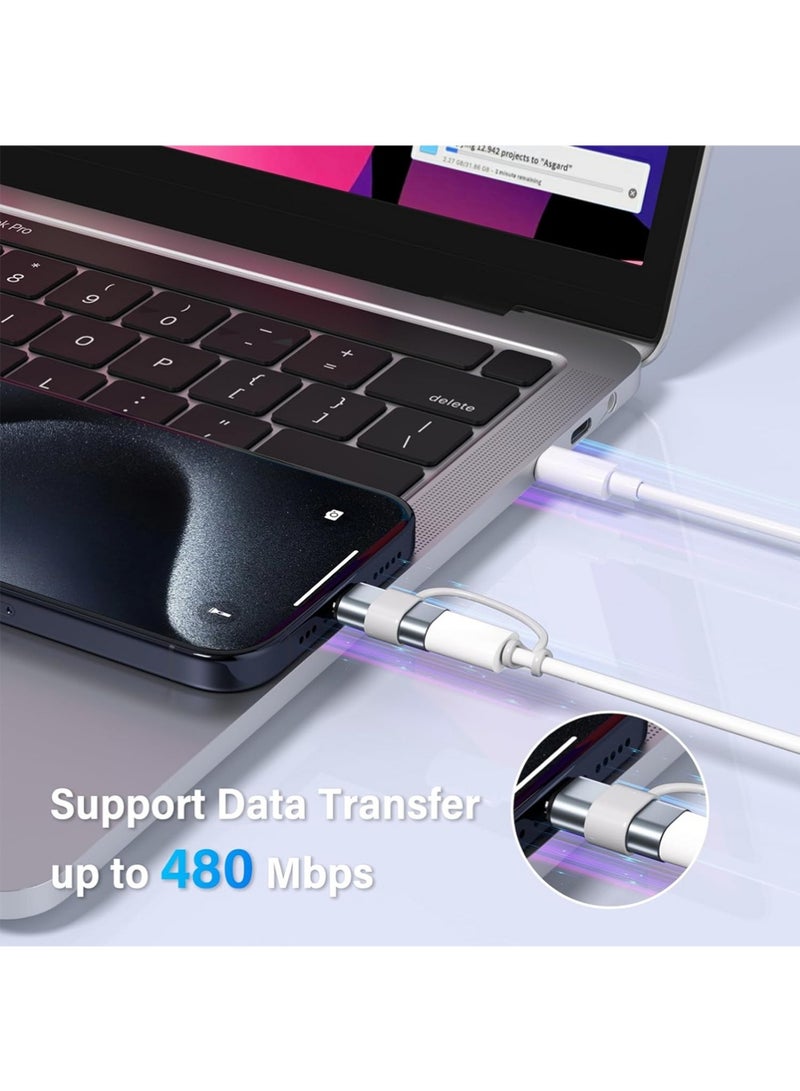 X-level 2Pcs Compatible for USB C to Lightning Audio Adapter, USB C to Lightning Headphone Converter with Indicator Light, Lightning to USB C Adapter for iPhone 15 Series, MacBook and More USB-C Devices-B USB OTG Adapters - Image 5