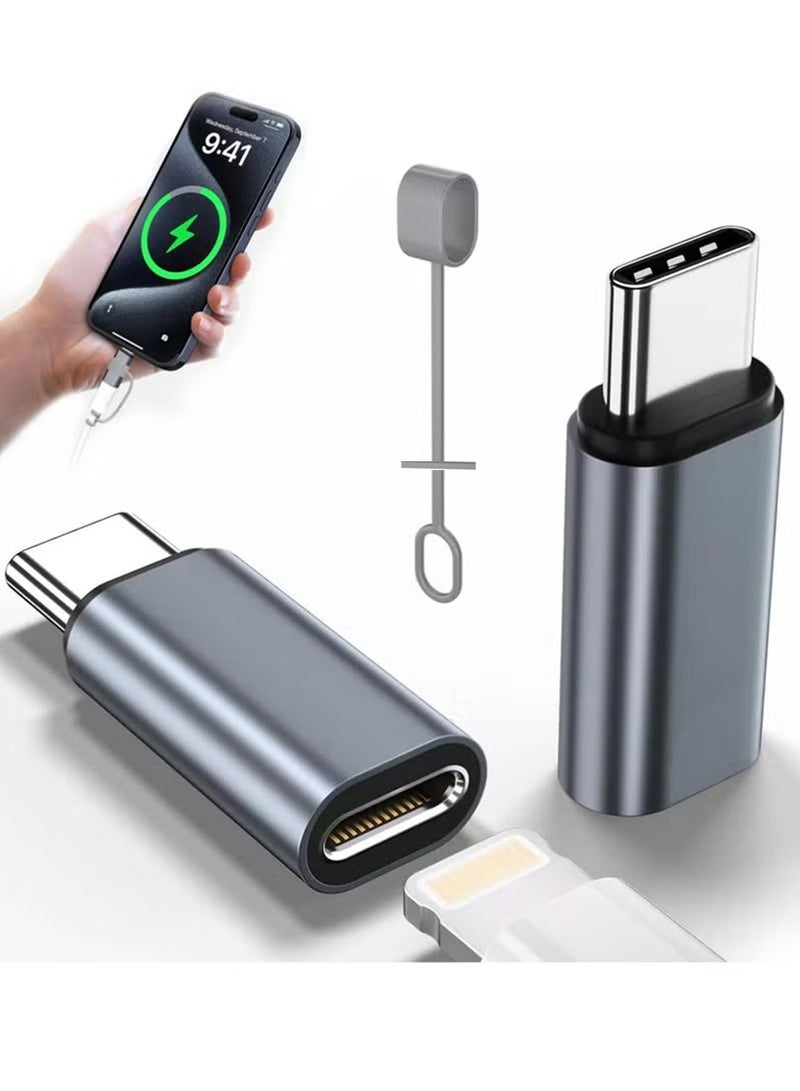 X-level 2Pcs Compatible for USB C to Lightning Audio Adapter, USB C to Lightning Headphone Converter with Indicator Light, Lightning to USB C Adapter for iPhone 15 Series, MacBook and More USB-C Devices-B USB OTG Adapters - Image 1