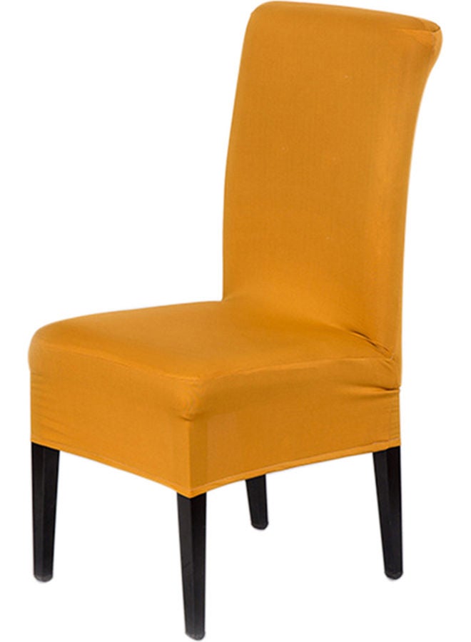 نيبمينينت غطاء كرسي سادة قابل للتمدد أصفر - Image 1